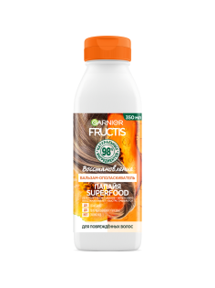 Бальзам-ополаскиватель для волос Garnier Fructis Superfood Папайя Восстановление для поврежденных волос, 350мл