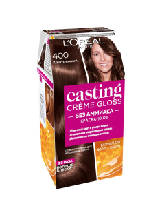 Краска-уход для волос L'Oreal Paris Casting Creme Gloss 400 Каштановый без аммиака, 273мл