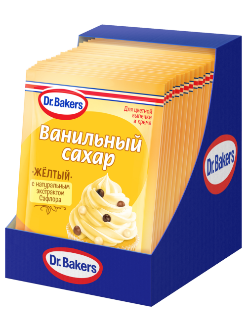 Сахар ванильный Dr.Bakers желтый, 8г