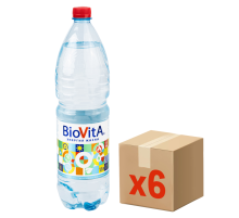 Вода Биовита минеральная природная негазированная, 1.5л x 6 шт
