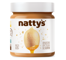 Арахисовая паста Nattys Crunchy хрустящая с медом, 525г