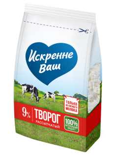 Творог рассыпчатый Искренне Ваш 9%, 500г