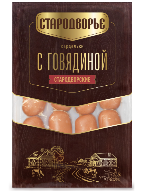 Сардельки Стародворье Говяжьи мясные, ~1.6кг