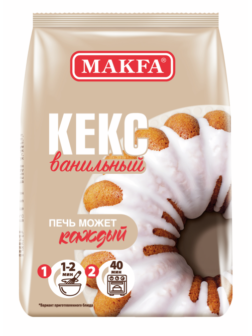 Кекс Makfa ванильный, 300г