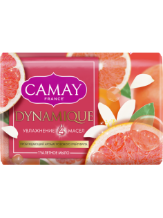 Мыло туалетное Camay Dynamique с ароматом розового грейпфрута, 85г