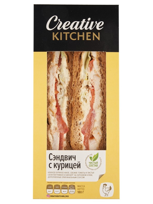 Сэндвич Creative Kitchen с курицей, 180г