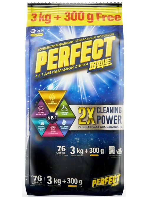 Стиральный порошок Perfect Power Solution, 3.3кг