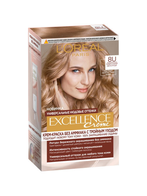 Крем-краска L'oreal Paris Excellence для волос 8U, 268мл
