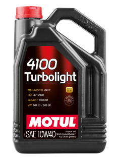 Масло моторное Motul 4100 Turbolight 10W40, 4л