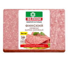 Колбаса Велком сервелат Финский варено-копченый, 350г