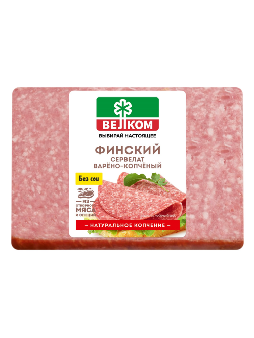 Колбаса Велком сервелат Финский варено-копченый, 350г