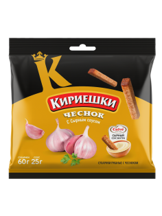 Сухарики Кириешки чеснок с соусом, 60г