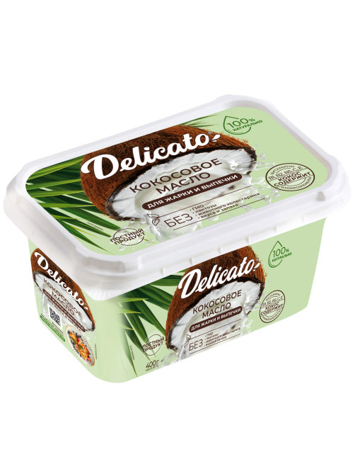 Масло кокосовое Delicato рафинированное, 400г