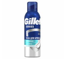 Пена для бритья Gillette для чувствительной кожи охлаждающий с эвкалиптом, 200мл