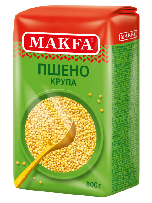 Крупа пшено Makfa шлифованное высший сорт, 800г