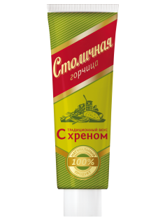 Горчица Столичная с хреном, 100г