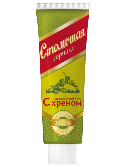 Горчица Столичная с хреном, 100г