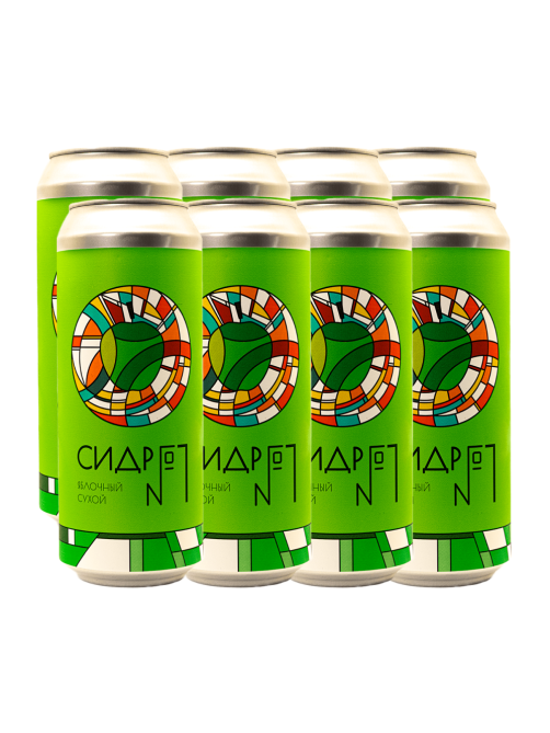 Сидр яблочный Дальняя дача №1 сухой, 0.45л