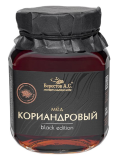 Мед Берестов А.С. натуральный Кориандровый Black edition, 500г