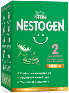 Смесь молочная детская Nestogen 2 с 6 месяцев, 600г