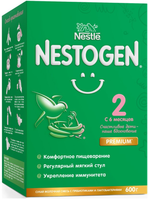 Смесь молочная детская Nestogen 2 с 6 месяцев, 600г