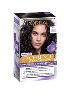 Крем-краска для волос L'Oreal Paris Excellence Color 3.11 Темный каштан, 258мл
