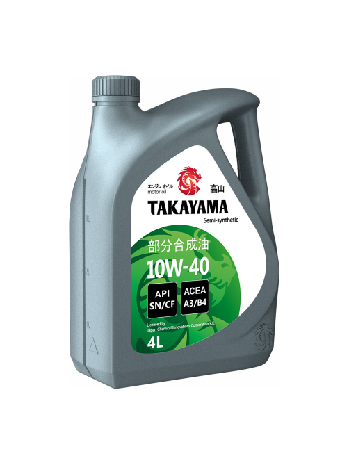 Масло моторное Takayama Sae 10W-40 полусинтетическое, 4л