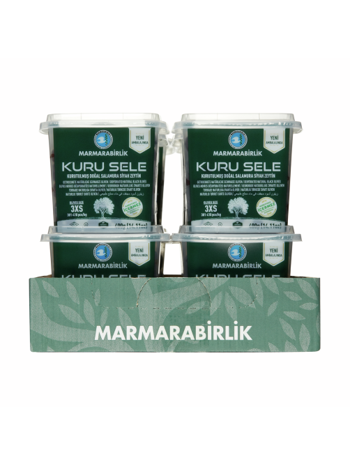 Оливки черные вяленые Marmarabirlik 3XS Натуральные с косточкой, 400г