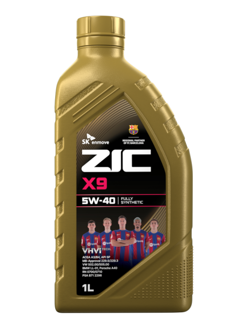 Масло моторное синтетическое Zic X9 5W-40, 1л