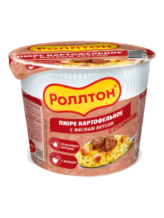 Пюре картофельное Роллтон с мясным вкусом, 40г