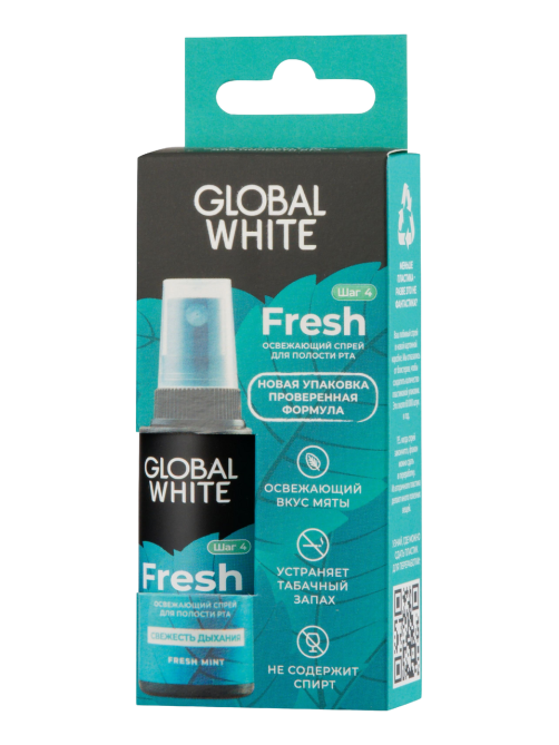 Спрей для полости рта Global White освежающий, 15мл