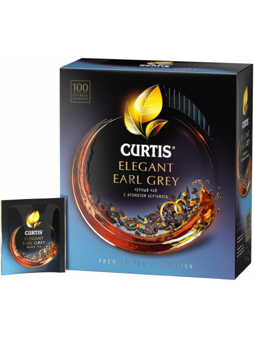 Чай черный Curtis Elegant Earl Grey пакетированный (1.7г x 100шт), 170г