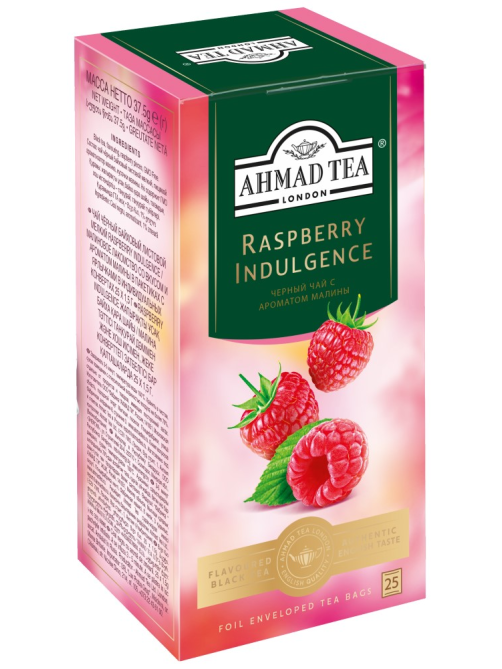 Чай черный Ahmad Tea Малиновое лакомство (1.5г x 25шт), 37.5г