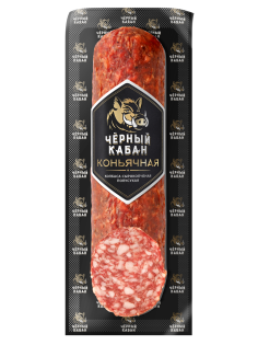 Колбаса Черный кабан Коньячная сырокопченая, 210г
