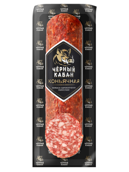 Колбаса Черный кабан Коньячная сырокопченая, 210г