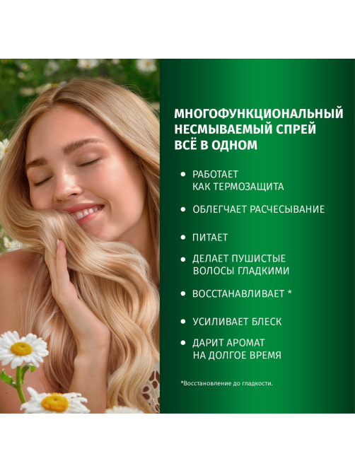Кондиционер-спрей Herbal Essences Гладкие и блестящие ромашка, 145мл