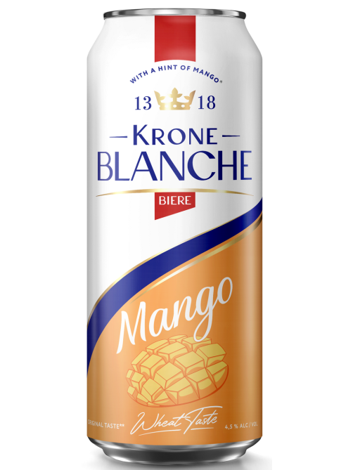 Пивной напиток Krone Blanche Biere с манго, 0.45л