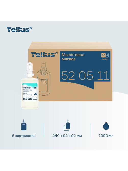 Мыло-пена Tellus Комфорт для диспенсера S4, 1л
