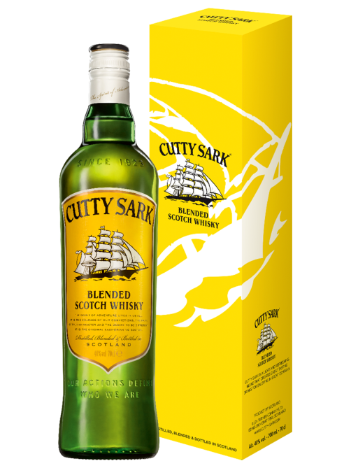 Виски шотландский Cutty Sark в подарочной упаковке, 0.7л