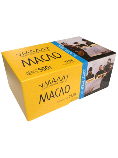 Масло сливочное Umalatte Крестьянское ГОСТ 72.5% 500г