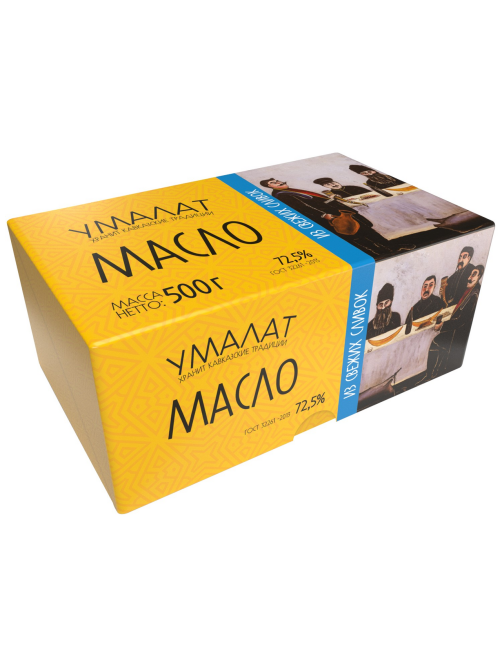 Масло сливочное Umalatte Крестьянское ГОСТ 72.5% 500г