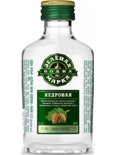 Водка Зеленая марка Кедровая особая, 0.1л