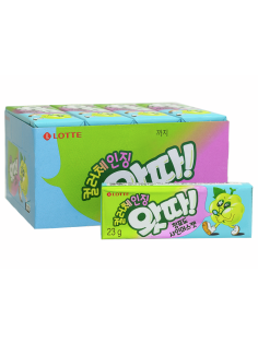 Жевательная резинка Lotte Whatta Green Grape, 23г x 16 шт