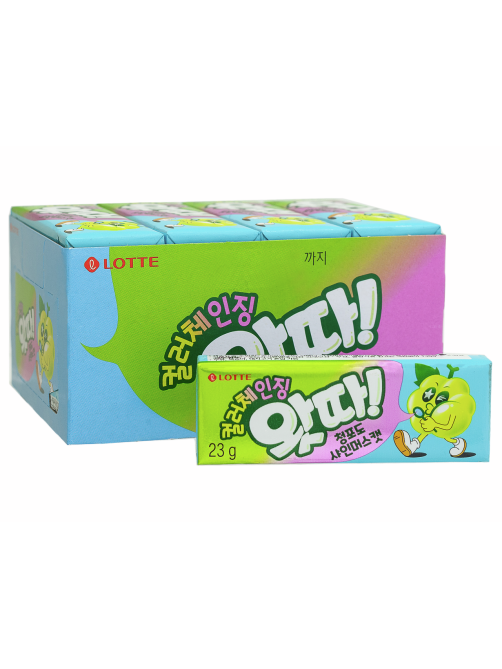 Жевательная резинка Lotte Whatta Green Grape, 23г x 16 шт