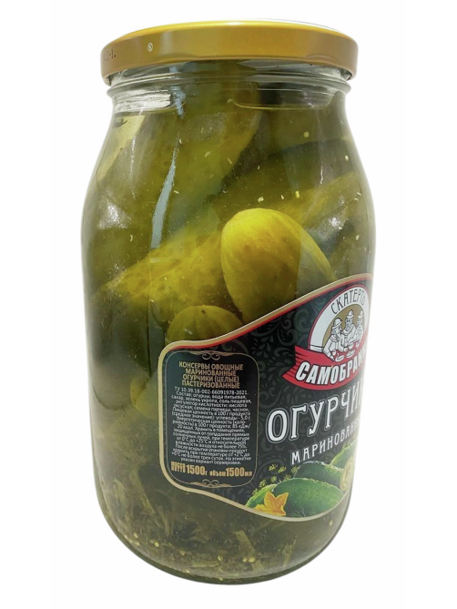 Огурцы маринованные Скатерть-Самобранка, 1.5кг