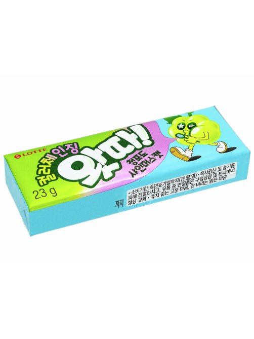 Жевательная резинка Lotte Whatta Green Grape, 23г x 16 шт