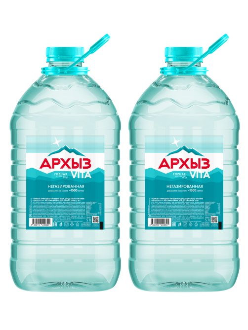 Вода Архыз Vita горная природная негазированная, 5л x 2 шт