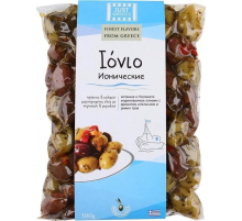 Оливки Just Greece Ионические с апельсином и травами, 500г