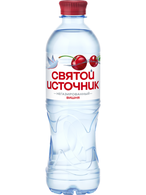 Вода Святой Источник с вишней негазированная, 500мл