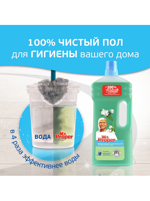 Жидкость моющая для полов Mr. Proper Горный ручей и прохлада, 1.5л